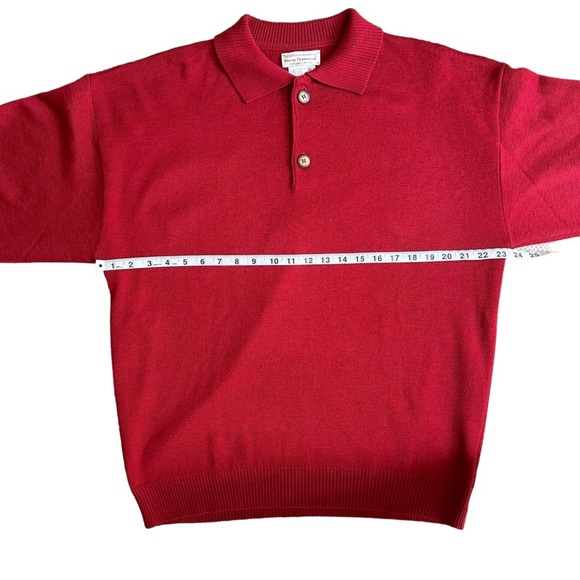 Norm Thompson Mens Vintage Red Wool Knitted Sweater with‎ Elbow Pad Size XL - Picture 9 of 11